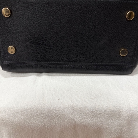 Michael Kors Whitney Tote Med Zip Top Pebble Leather Black with White Trim - Picture 5 of 9